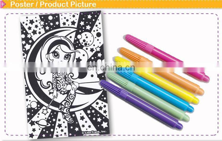 Posh poster art gift set with six markers