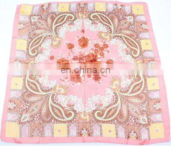 90x90 Jacquard satin square silk scarf