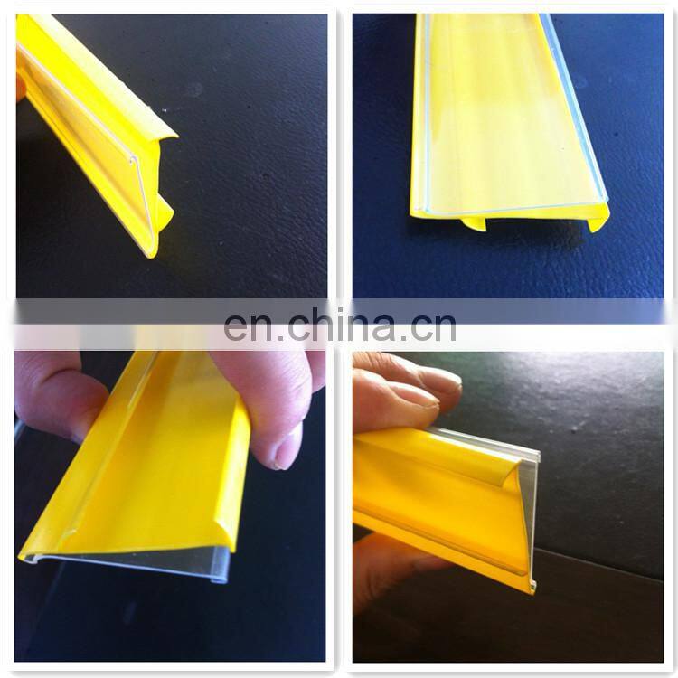Plastic Data Strip Label Holder For Supermarket Shelves Price Display