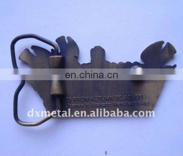 brand new bronze winged skull belt buckle