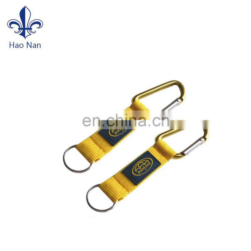 custom design metal carabiner with polyester