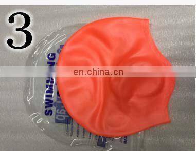 Adult solid color men women 11colors waterproof silicone swimming cap