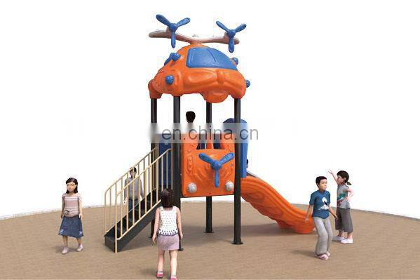 Kids outdoor playground plastic slide funny playground slide combination