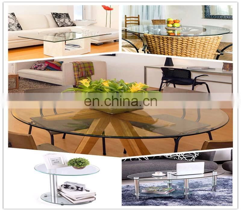 China Manufacturer Round Tempered Glass Tops For Wedding Table