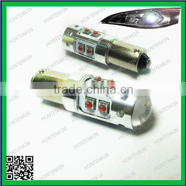 Car Auto 50W High Power LED Lights Bulb Amber BAY9S 50W