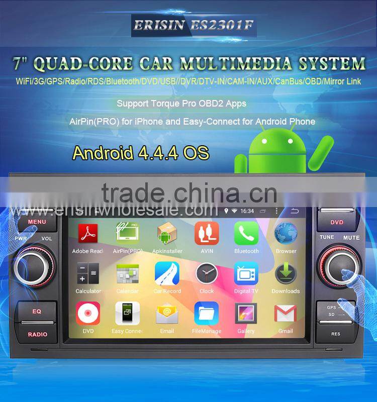 Erisin ES2301F 2 Din 7 Inch Touch Screen Car DVD Player for Connect 2006