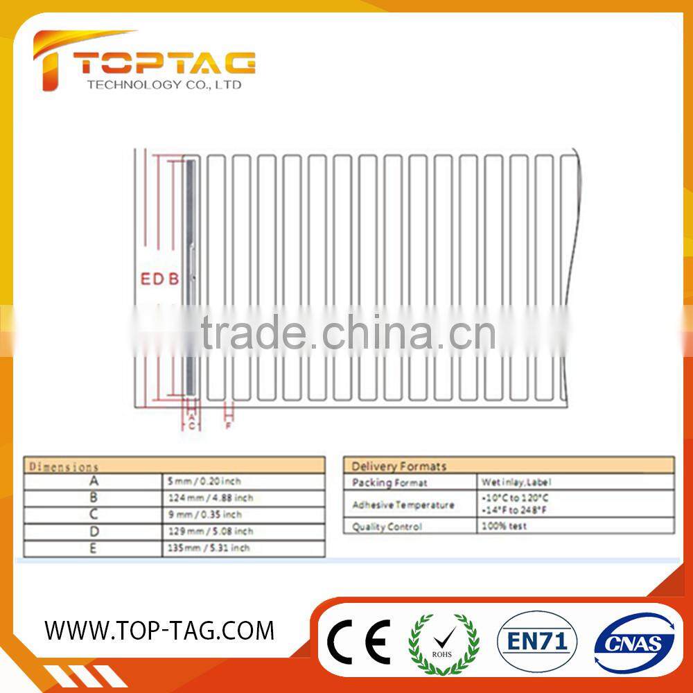 UHF Monza 3 rfid inlay for inventory / library books management