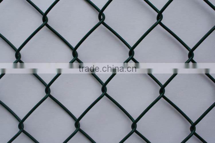 green color pvc coated chain link fence