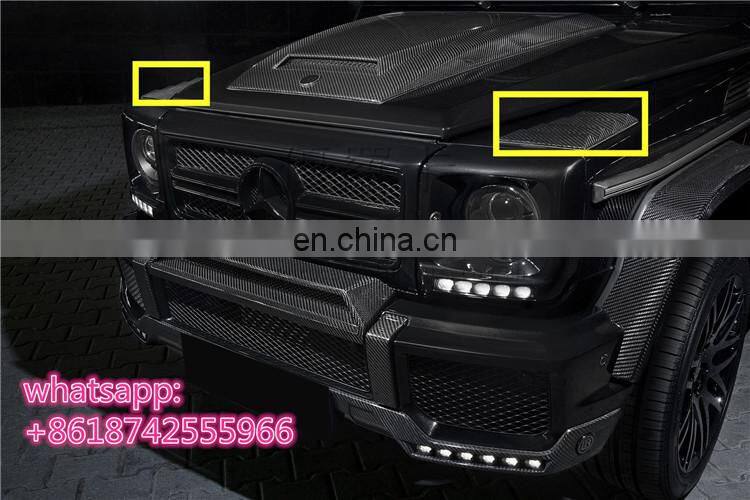 G class w463 Hood Front Side Vent Sticker Cover for G350 G500 G55 G63 G65 Carbon Fiber Fender Add-on Vents