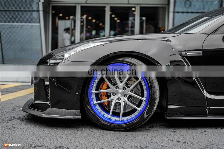 Body kit for nissan gtr r35 front bumper rear bumper wide flare carbon fiber rear diffuser side skirts bonnet trunk spoiler