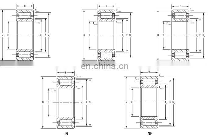 90x160x40mm Cylindrical Roller Bearing NJ2218EMA