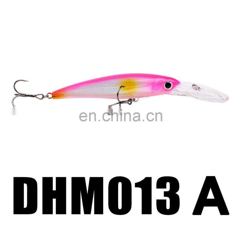 Lure17cm/32gForeign trade plastic false bait sea fishing artificial lure China fishing silicone bass hooked leurre de pche black