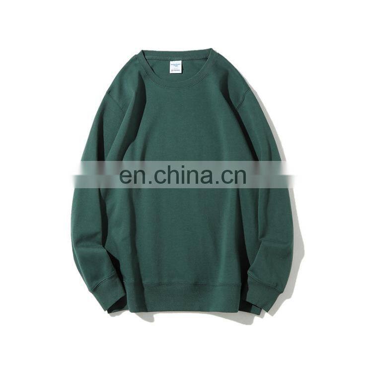 Custom round neck fashion brand sweater men's long-sleeved solid color pullover