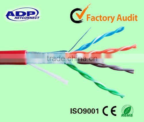 Customize High Speed Waterproof PVC FTP Cat 5e cat5 Network Lan Cable 0.5mm 24AWG Solid BC Copper price