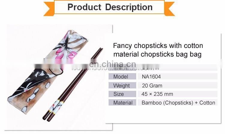 Hot selling long Attractive Fancy Bamboo Reusable Chopsticks With Cotton Bag