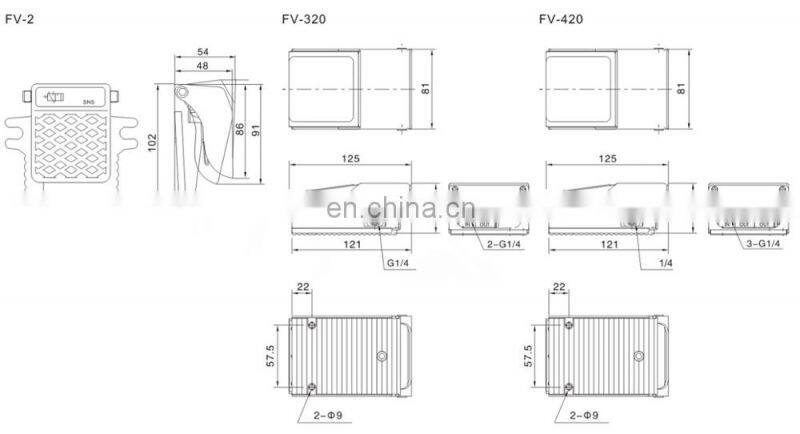 SNS FV Series high quality 3/2 pneumatic foot pedal valve