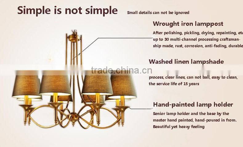 2016 new wrought iron candle chandelier lighting
