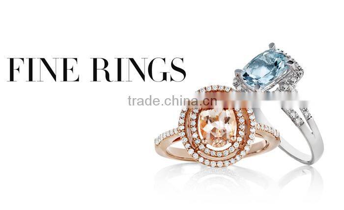 Wholesale rhodium plating Amethyst diamond CZ wedding Ring