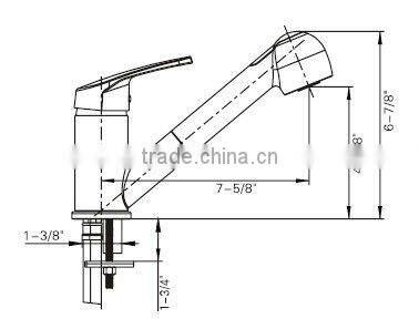 76403 single handle pull-out kitchen faucet