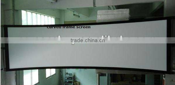 Curved projection screen