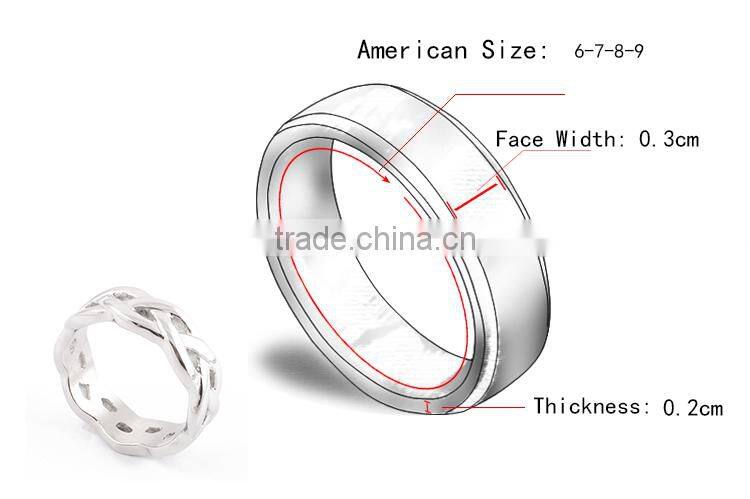 New design finger ring silver stainless steel unisex ring