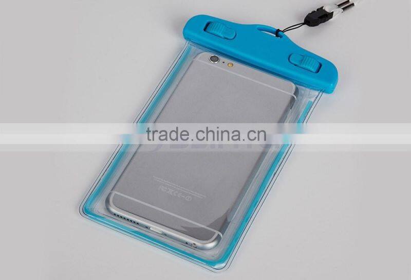 Lanyard and Luminous 4.5-6'' PVC Waterproof Bag Underwater Pouch Dirt Proof Durable Case Cover For iphone 6 plus For Samsung