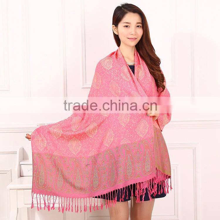 Newest Women Fashion Tassel Paisley Jacquard Scarf