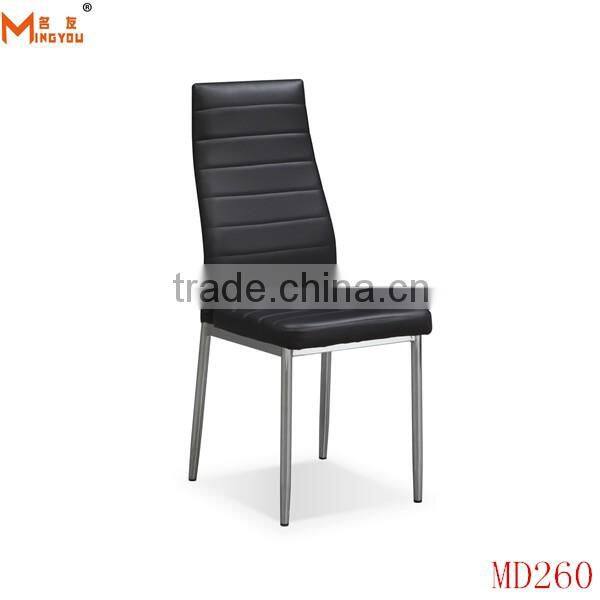 tempered glass stainless dining table and chair