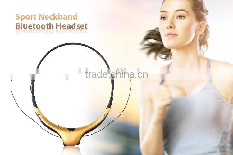 Bluetooth headphones Wireless Neckband Earpieces w/ Mic Noise cancelling Hands Free for Running