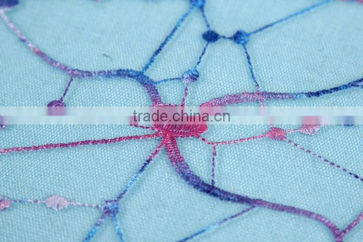 Print beautiful pattern embroidery sequins colorful tulle lace fabric