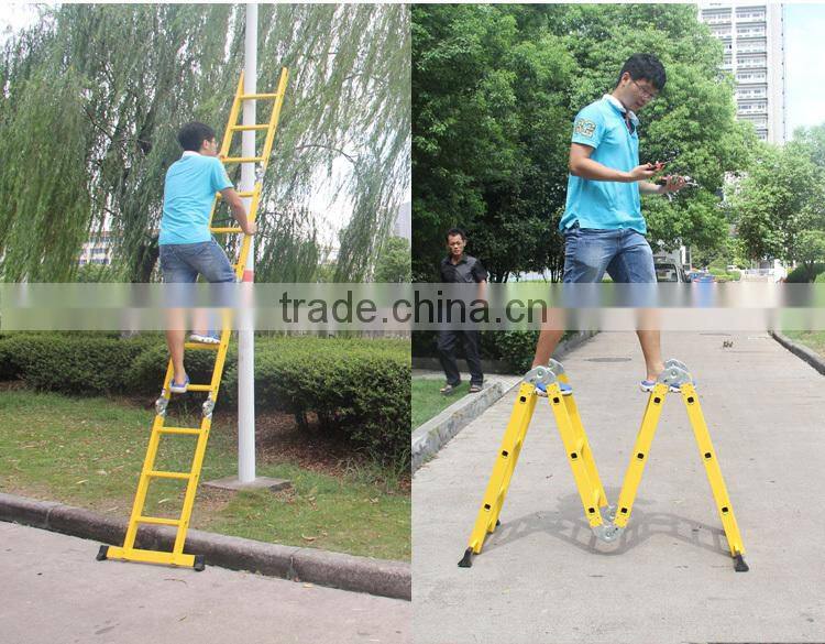 Aluminium ultimate ladder with small hinge en131SH-LG403