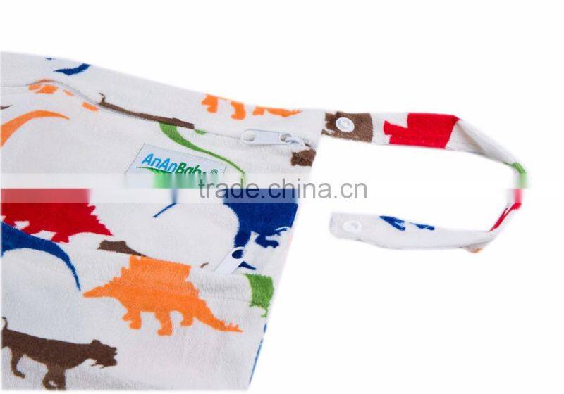 ananbaby pink baby cute diaper bags / personalized minky printed mini wet bags