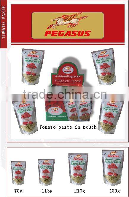 tomato paste in sachet brix 28-30%,22-24%