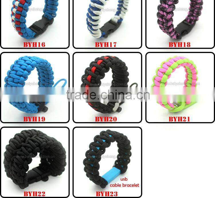 wholesale outdoor compass paracord bracelet