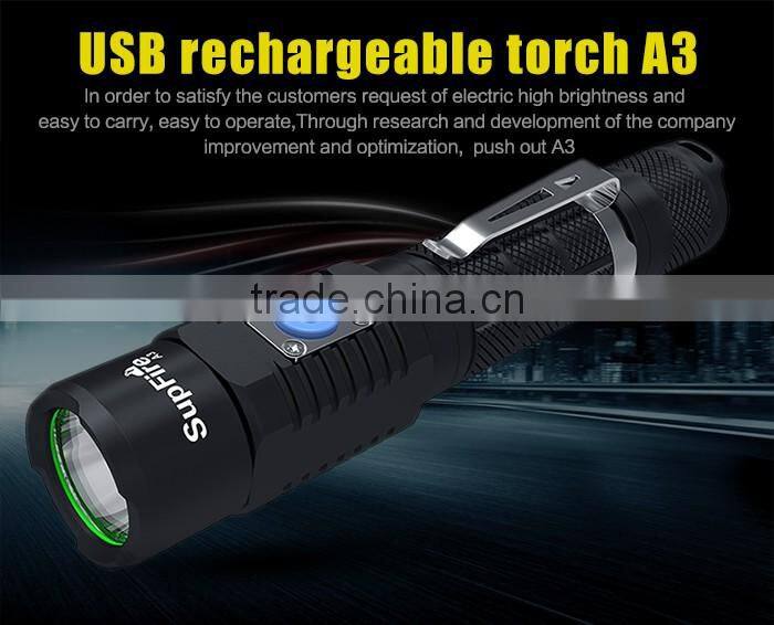 USA imported XML2(U2) 1100lm USB leds torch