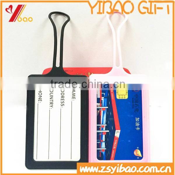 Custom design soft silicone luggage tag, bulk silicone rubber travel luggage tag
