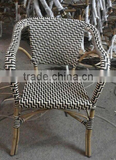 bamboo look french rattan bistro chair