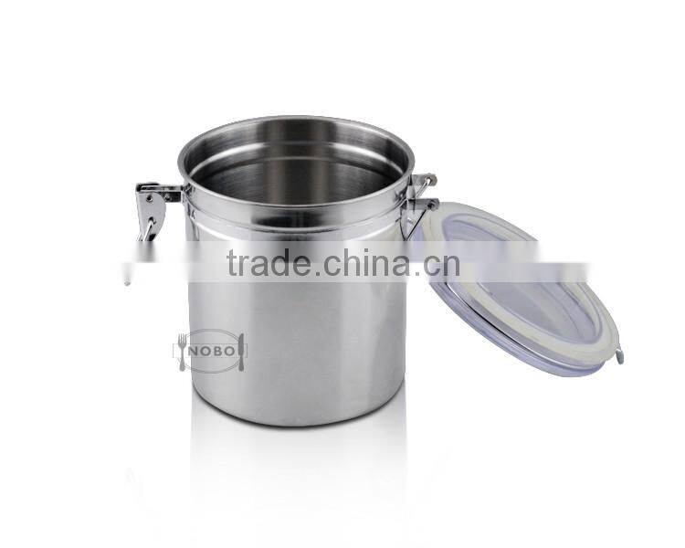 3PCS stainless steel canister set screw lid canisters