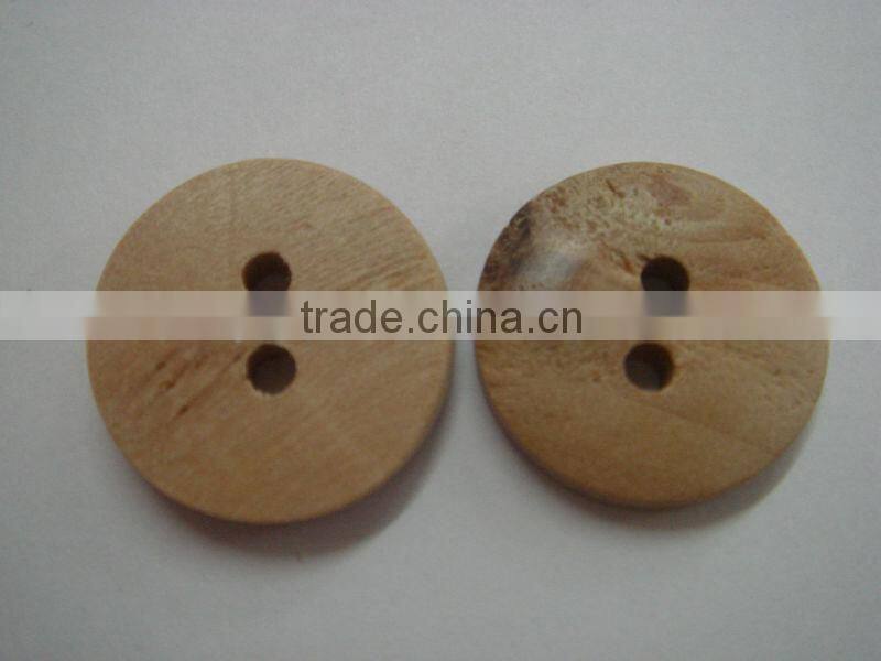 18mm hot sale wood button 2 holes with good painted