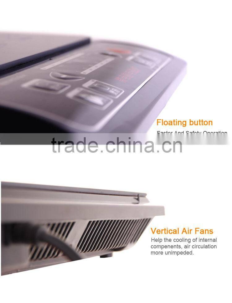 Somkleless 2000W eletric stove plate black crystal induction cooker