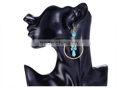 Turquoise bead tassel earrings fashion earring designs new model earrings/
