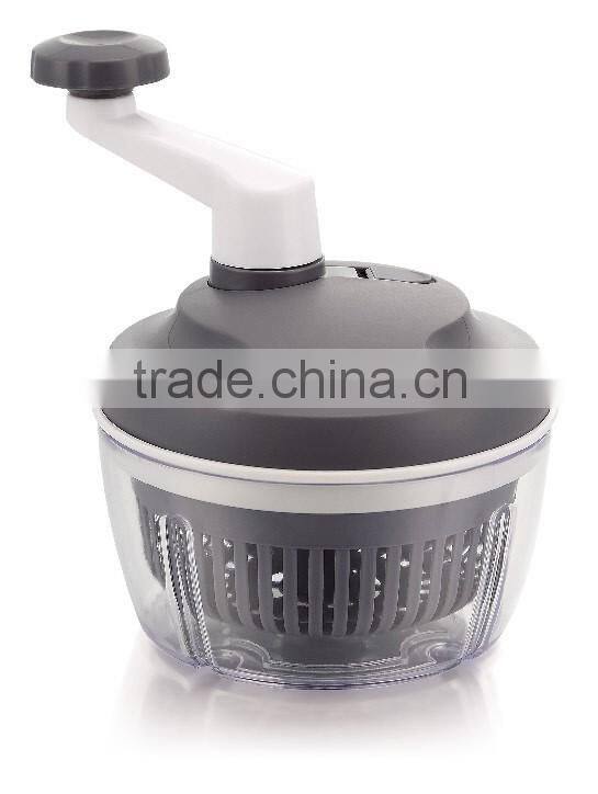 Multipurpose 3 in 1Plastic Salad Spinner with Cutter and Mixer Manual Salad Spinner with Handle Plastic Food Processor