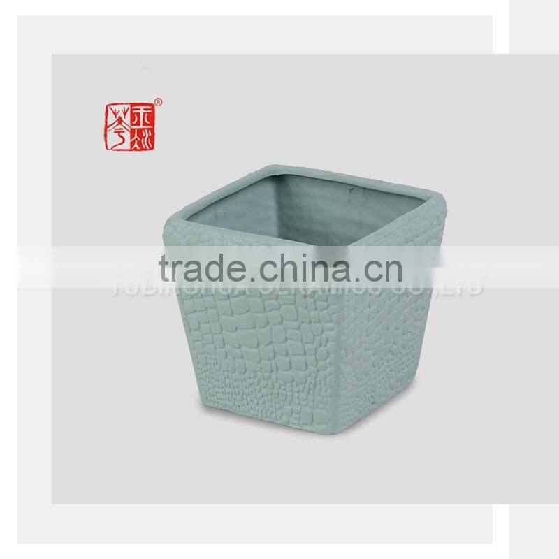 2015 Hot Colorful Ceramic Square Flower Pot