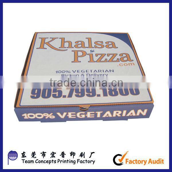 B flute corrugated paper pizza box manufacturer