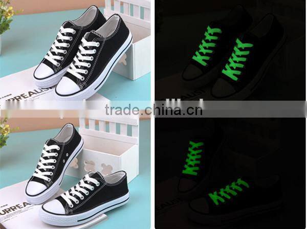2016 Hangzhou YO YO Fluorescent shoe laces Glow shoe laces el Shoe Laces With MOQ 50 Pairs