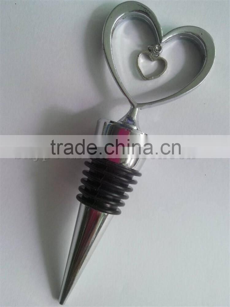 Popular heart shape metal bottole wine stopper exist mold