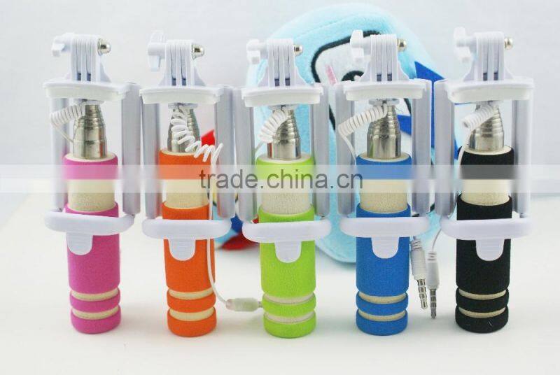 PDQ Support Mini selfie stick colorful extendable selfie stick for iPhone OEM Package support