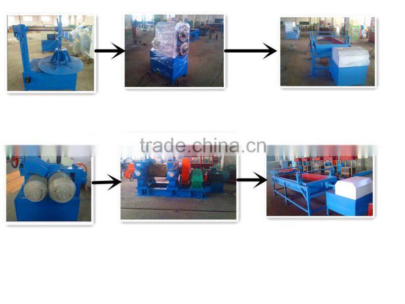 Rubber Tires Crusher Machine / Tire Scrap Recycling Machine / Rubber Powder Making Plant