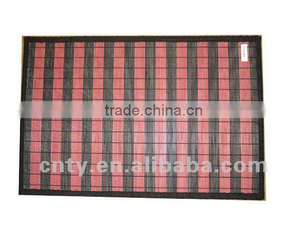 Natural bamboo place mat with different colors