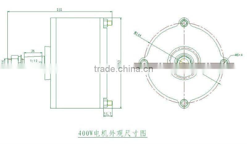 small alternator 18v/36v 400w